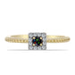 Inel din Argint 925 Placat cu Aur ( 2.25 grame ) cu Opal Etiopian Negru Lega Dembi și Topaz Alb 0.19 Carate