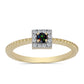 Inel din Argint 925 Placat cu Aur ( 2.25 grame ) cu Opal Etiopian Negru Lega Dembi și Topaz Alb 0.19 Carate