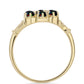 Inel din Argint 925 Placat cu Aur ( 2.88 grame ) cu Opal Etiopian Negru Lega Dembi 0.48 Carate