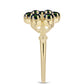 Inel din Argint 925 Placat cu Aur ( 2.88 grame ) cu Opal Etiopian Negru Lega Dembi 0.48 Carate