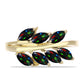 Inel din Argint 925 Placat cu Aur ( 3.2 grame ) cu Opal Etiopian Negru Lega Dembi 1.08 Carate