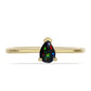 Set din Argint 925 Placat cu Aur ( 2.51 grame ) cu Opal Etiopian Negru Lega Dembi 0.82 Carate ( Cercei+Inel )