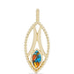 Pandantiv din Argint 925 Placat cu Aur ( 2.72 grame ) cu Turcoaz Oyster 0.66 Carate