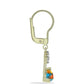 Cercei din Argint 925 Placat cu Aur ( 2.45 grame ) cu Turcoaz Oyster și Topaz Alb 1.45 Carate