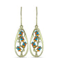 Cercei din Argint 925 Placat cu Aur ( 3.8 grame ) cu Turcoaz Oyster 2.23 Carate