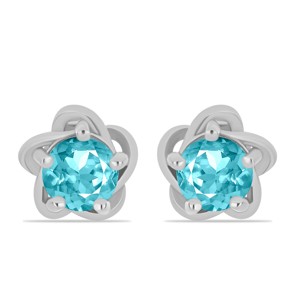 Set din Argint 925 ( 3.26 grame ) cu Cuarț Paraiba 1.82 Carate ( Cercei+Inel+Pandantiv )