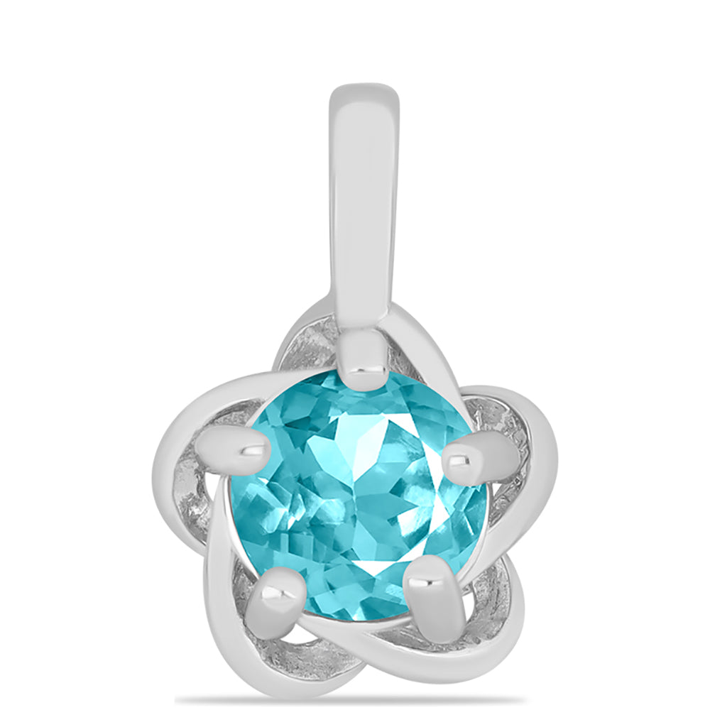 Set din Argint 925 ( 3.26 grame ) cu Cuarț Paraiba 1.82 Carate ( Cercei+Inel+Pandantiv )