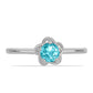 Set din Argint 925 ( 3.26 grame ) cu Cuarț Paraiba 1.82 Carate ( Cercei+Inel+Pandantiv )