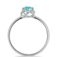 Set din Argint 925 ( 3.26 grame ) cu Cuarț Paraiba 1.82 Carate ( Cercei+Inel+Pandantiv )