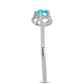 Set din Argint 925 ( 3.26 grame ) cu Cuarț Paraiba 1.82 Carate ( Cercei+Inel+Pandantiv )
