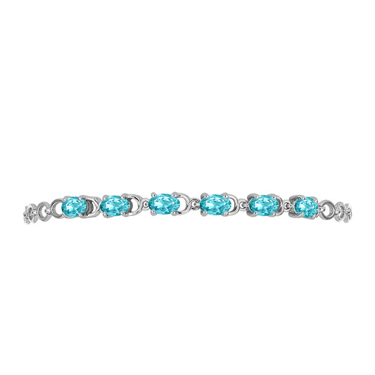 Brățară din Argint 925 ( 4.97 grame ) cu Cuarț Paraiba 2.34 Carate