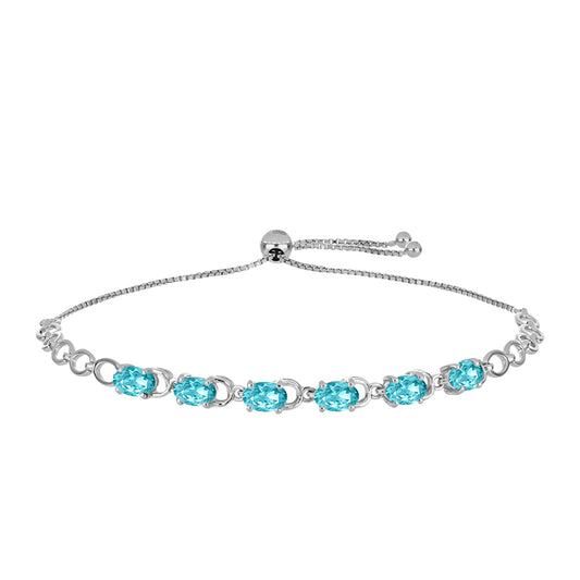 Brățară din Argint 925 ( 4.97 grame ) cu Cuarț Paraiba 2.34 Carate
