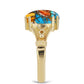 Inel din Argint 925 Placat cu Aur ( 3.73 grame ) cu Turcoaz Oyster 3.83 Carate