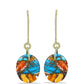 Cercei din Argint 925 Placat cu Aur ( 1.08 grame ) cu Turcoaz Oyster 10.44 Carate