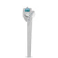 Inel din Argint 925 ( 2.49 grame ) cu Cuarț Paraiba și Topaz Alb 0.44 Carate