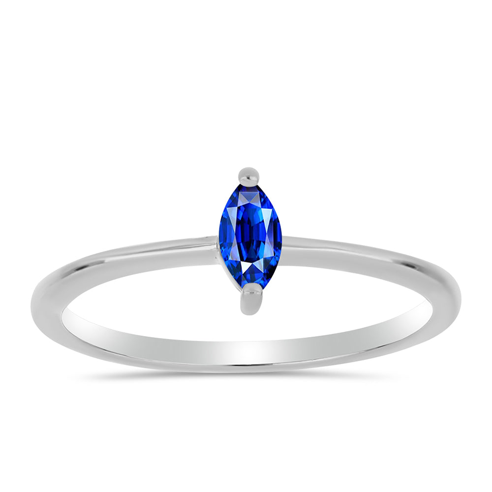 Inel din Argint 925 ( 1.46 grame ) cu Safir Albastru Australian 0.39 Carate 1 