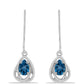 Cercei din Argint 925 ( 2.16 grame ) cu Topaz Albastru ”Londra” 0.83 Carate