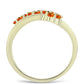 Inel din Argint 925 Placat cu Aur ( 3.98 grame ) cu Opal de Foc American 0.49 Carate