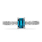 Inel din Argint 925 ( 2.18 grame ) cu Topaz Albastru ”Londra” 0.9 Carate