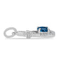 Pandantiv din Argint 925 ( 1.29 grame ) cu Topaz Albastru ”Londra” și Topaz Alb 0.68 Carate