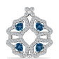Pandantiv din Argint 925 ( 2.64 grame ) cu Topaz Albastru ”Londra” și Topaz Alb 1.3 Carate