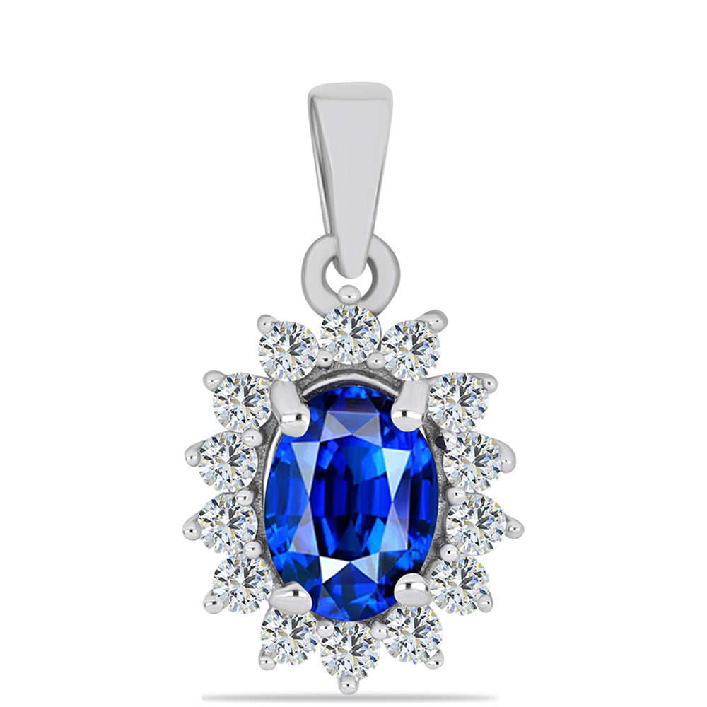 Set din Argint 925 ( 5.05 grame ) cu Safir Albastru Australian și Topaz Alb 4.95 Carate ( Cercei+Inel+Pandantiv ) 4 