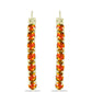 Cercei din Argint 925 Placat cu Aur ( 6.34 grame ) cu Opal de Foc American 2.95 Carate