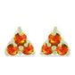 Cercei din Argint 925 Placat cu Aur ( 1.49 grame ) cu Opal de Foc American 0.52 Carate