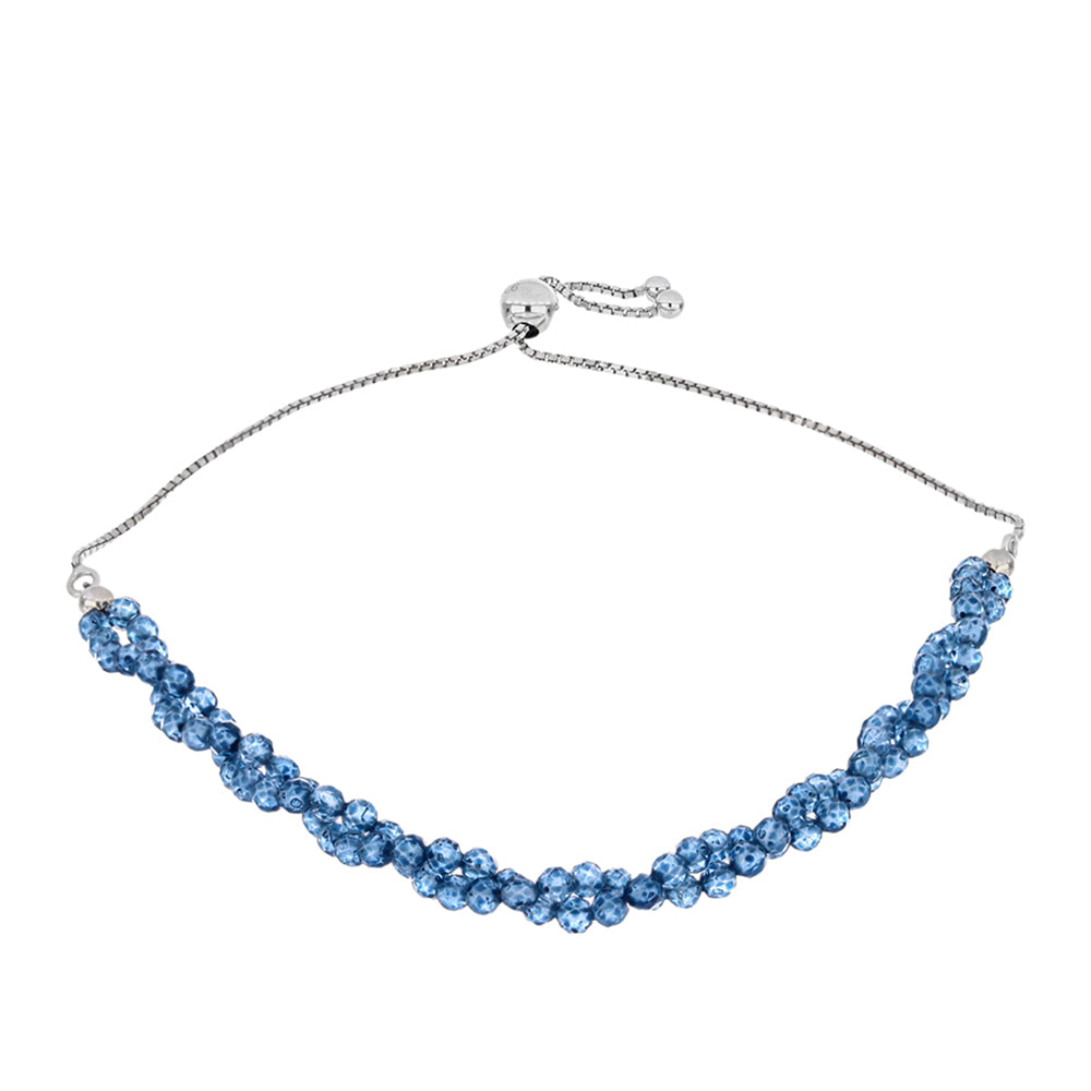 Brățară din Argint 925 ( 1.77 grame ) cu Topaz Albastru ”Londra” 20.57 Carate 1 
