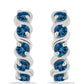 Cercei din Argint 925 ( 4.11 grame ) cu Topaz Albastru ”Londra” 1.33 Carate