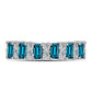 Inel din Argint 925 ( 3.54 grame ) cu Topaz Albastru ”Londra” și Topaz Alb 2.83 Carate
