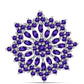 Broşă din Argint 925 ( 6.18 grame ) cu Ametist Marocan și Topaz Alb 3.22 Carate