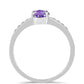 Inel din Argint 925 ( 2.24 grame ) cu Ametist Marocan și Topaz Alb 0.91 Carate
