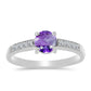 Inel din Argint 925 ( 2.24 grame ) cu Ametist Marocan și Topaz Alb 0.91 Carate