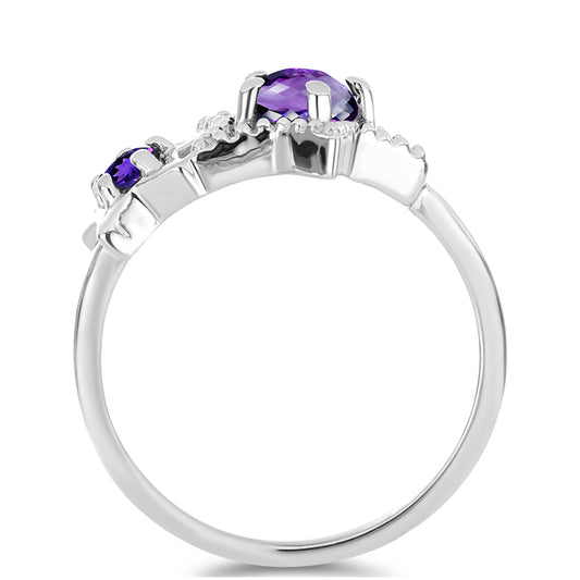 Inel din Argint 925 ( 2.61 grame ) cu Ametist Marocan 0.54 Carate