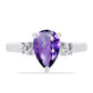 Inel din Argint 925 ( 2.35 grame ) cu Ametist Marocan și Topaz Alb 1.87 Carate