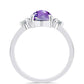Inel din Argint 925 ( 2.35 grame ) cu Ametist Marocan și Topaz Alb 1.87 Carate