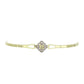 Brățară din Argint 925 Placat cu Aur ( 7.15 grame ) cu Diamant de culoarea Șampaniei și Diamant Alb 0.06 Carate