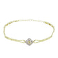 Brățară din Argint 925 Placat cu Aur ( 7.15 grame ) cu Diamant de culoarea Șampaniei și Diamant Alb 0.06 Carate