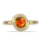 Inel din Argint 925 Placat cu Aur ( 2.26 grame ) cu Opal de Foc American 0.35 Carate
