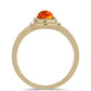 Inel din Argint 925 Placat cu Aur ( 2.26 grame ) cu Opal de Foc American 0.35 Carate