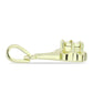 Pandantiv din Argint 925 Placat cu Aur ( 1.02 grame ) cu Diamant de culoarea Șampaniei 0.01 Carate