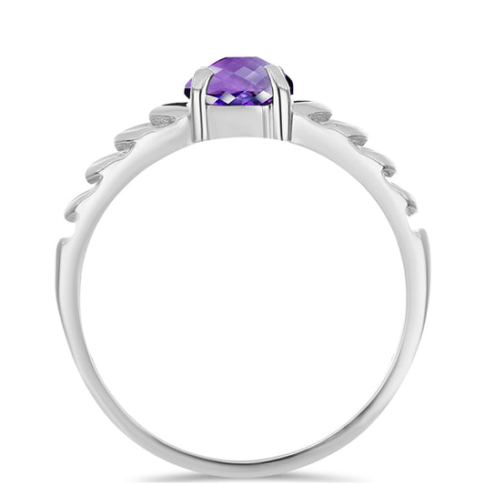 Inel din Argint 925 ( 2.12 grame ) cu Ametist Marocan 1.08 Carate