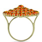 Inel din Argint 925 Placat cu Aur ( 8.74 grame ) cu Opal de Foc American 6.36 Carate