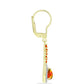 Cercei din Argint 925 Placat cu Aur ( 2.86 grame ) cu Opal de Foc American și Topaz Alb 1.12 Carate