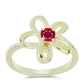 Inel din Argint 925 Placat cu Aur ( 3 grame ) cu Rubin Malagasy 0.35 Carate