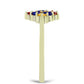 Inel din Argint 925 Placat cu Aur ( 2 grame ) cu Safir Rosebery Curcubeu 0.48 Carate