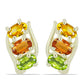 Cercei din Argint 925 Placat cu Aur ( 2.86 grame ) cu Safir Rosebery Curcubeu 1.98 Carate