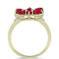 Inel din Argint 925 Placat cu Aur ( 2.6 grame ) cu Rubin Malagasy și Topaz Alb 2.18 Carate