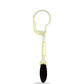 Cercei din Argint 925 Placat cu Aur ( 2.45 grame ) cu Onix Negru Suwar și Topaz Alb 6.01 Carate